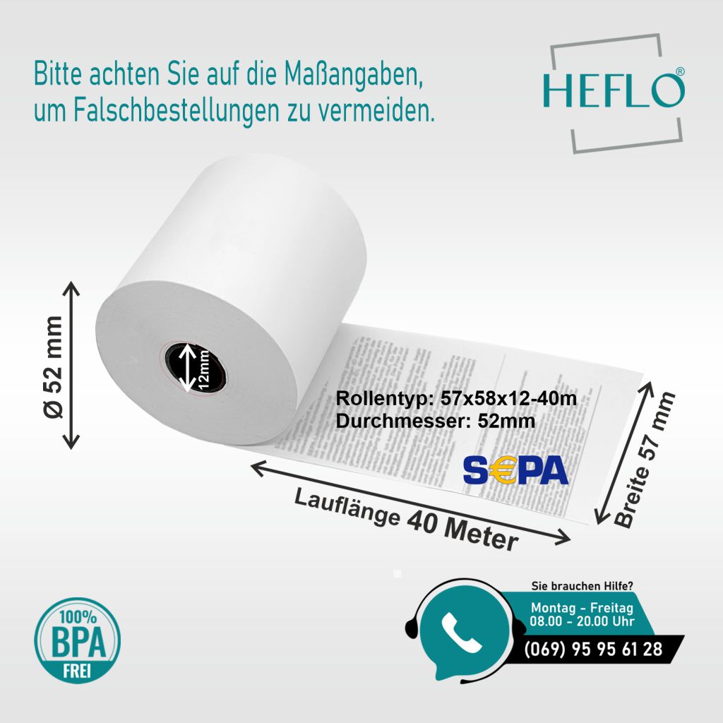 Kassenrolle-57x40mx12-52mm-Durchmesser
