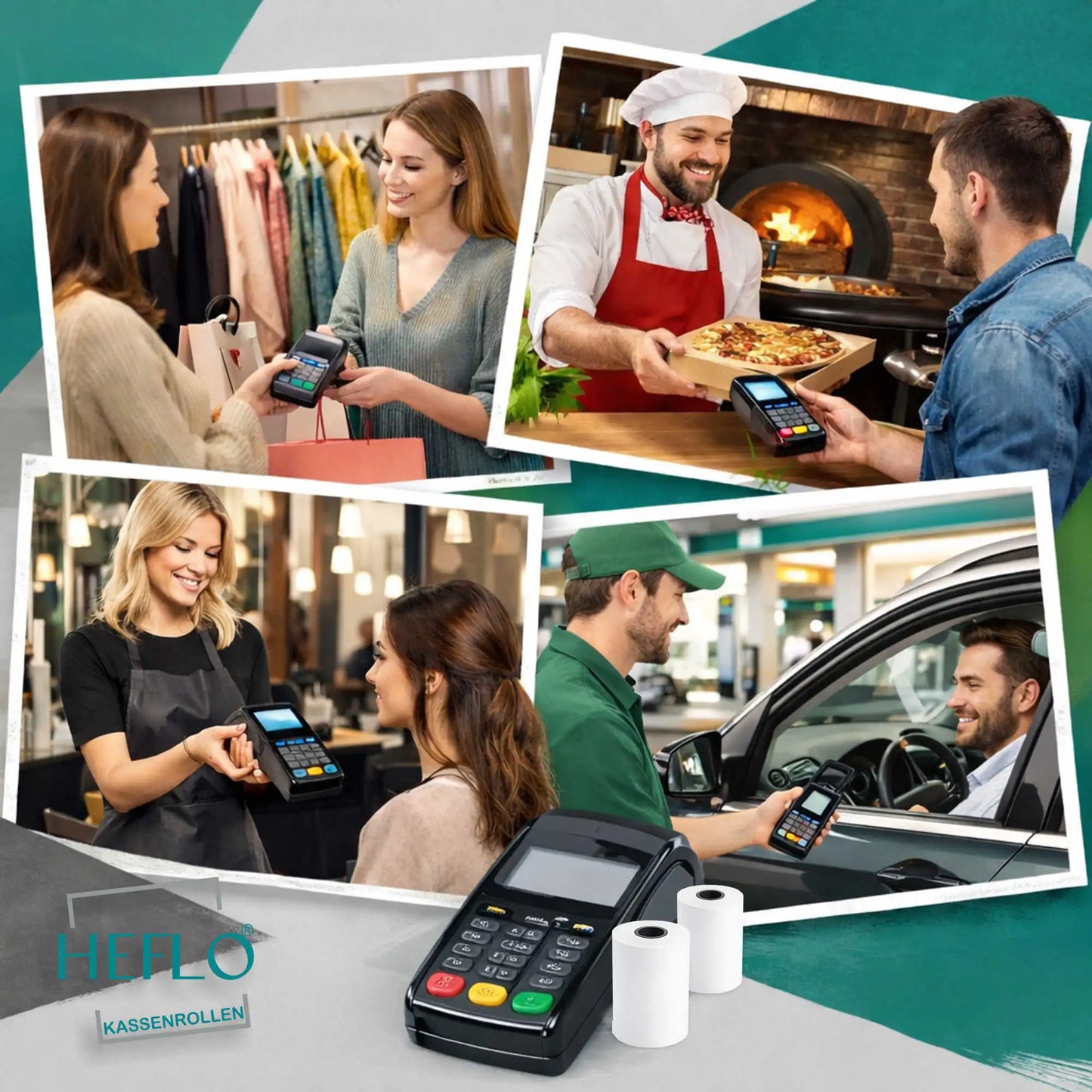 Mit HEFLO EC-Cash Rollen haben Sie in allen Branchen die optimale Kassenrolle.