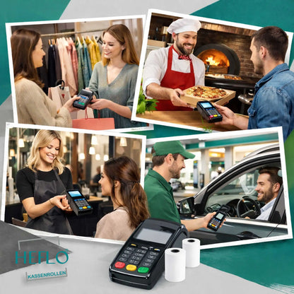 Mit HEFLO EC-Cash Rollen haben Sie in allen Branchen die optimale Kassenrolle.