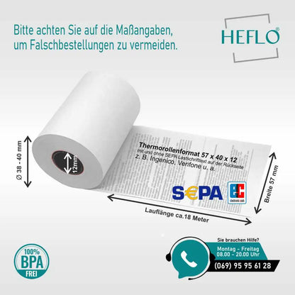 HEFLO-EC-Cash-Thermorolle-57x40x12-18m-Sepa Lastschrift