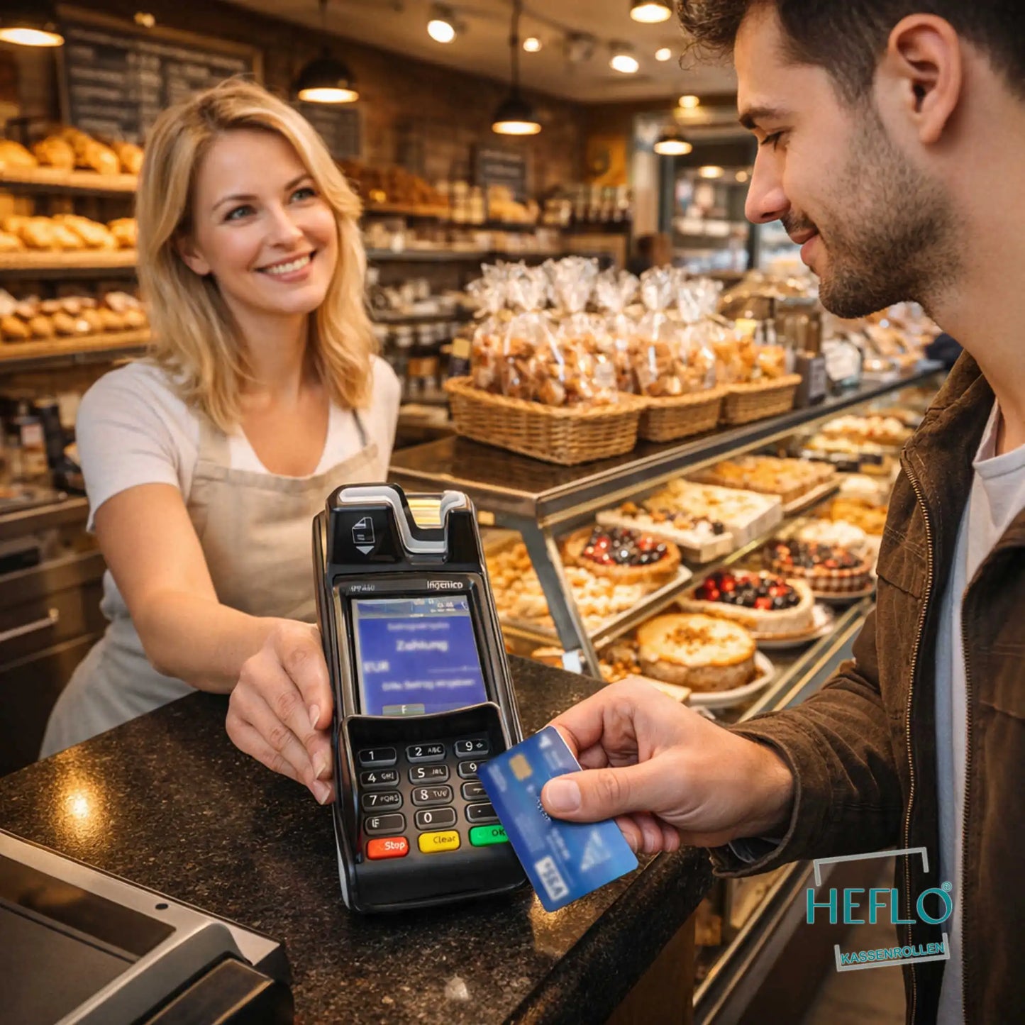 HEFLO EC-Cash Rollen in einem Ingenico IPP480 Kartengerät