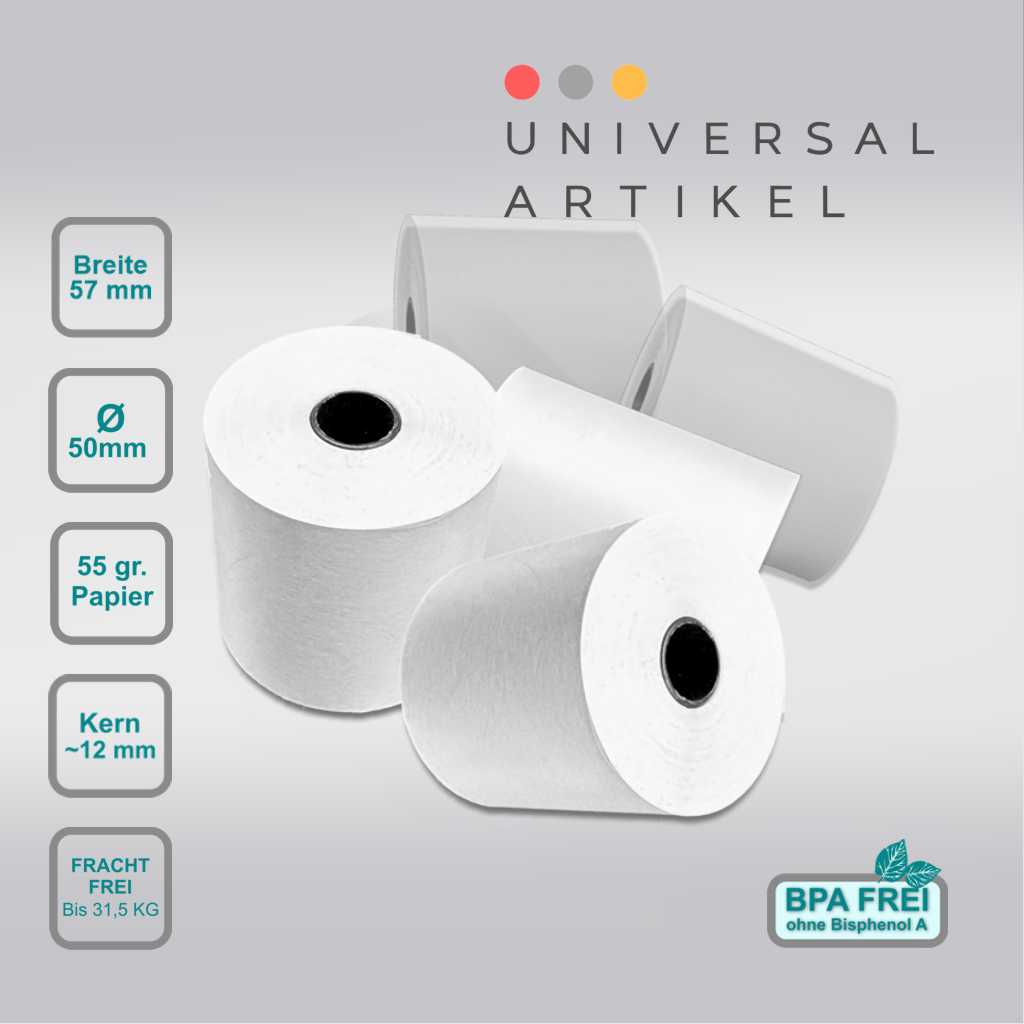 Thermorollen-57x50mm weiss